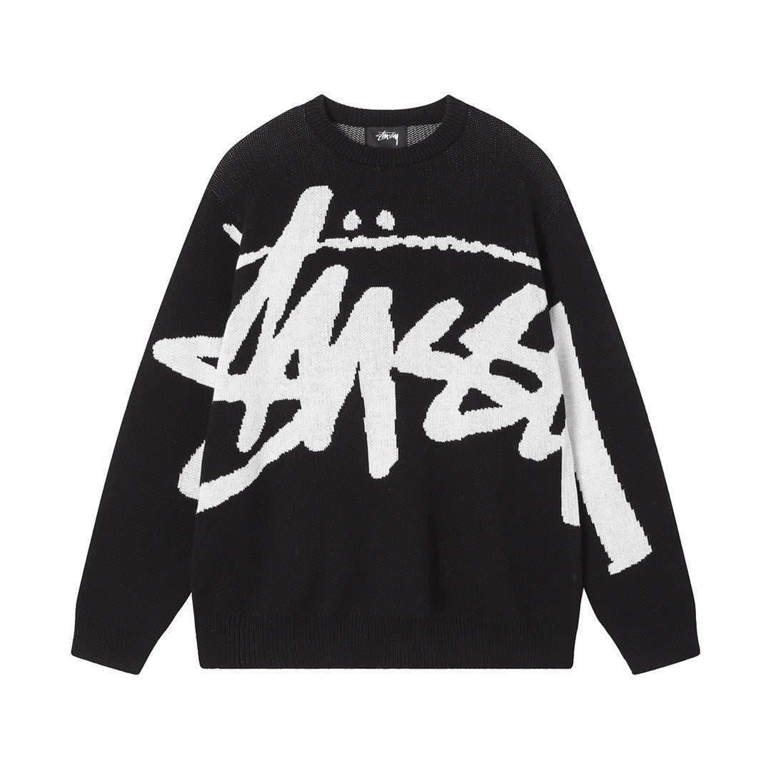 Stussy Stock Sweater – Black - Banlieue91 -