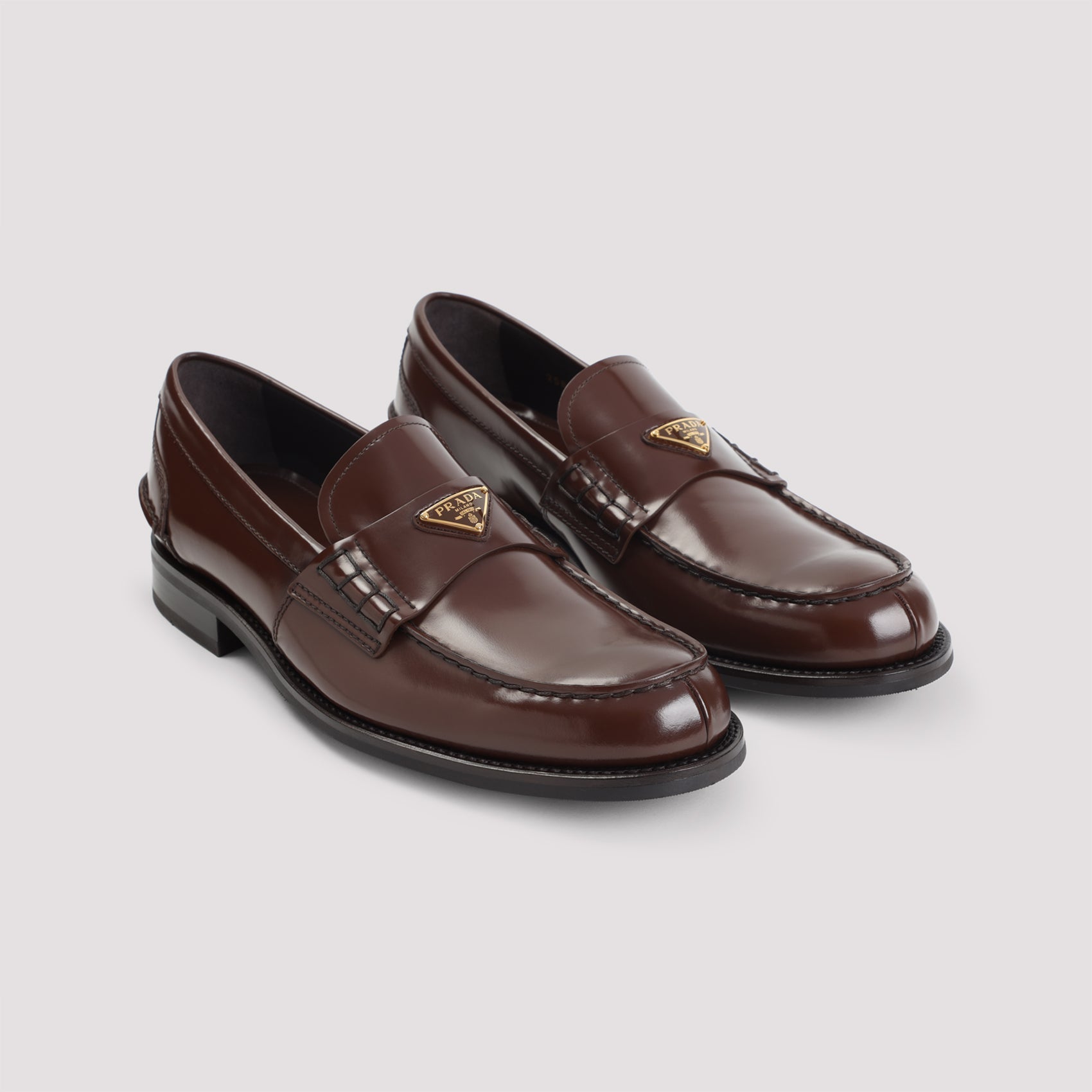 PRADA Brushed Leather Loafers for Men - Banlieue91 -