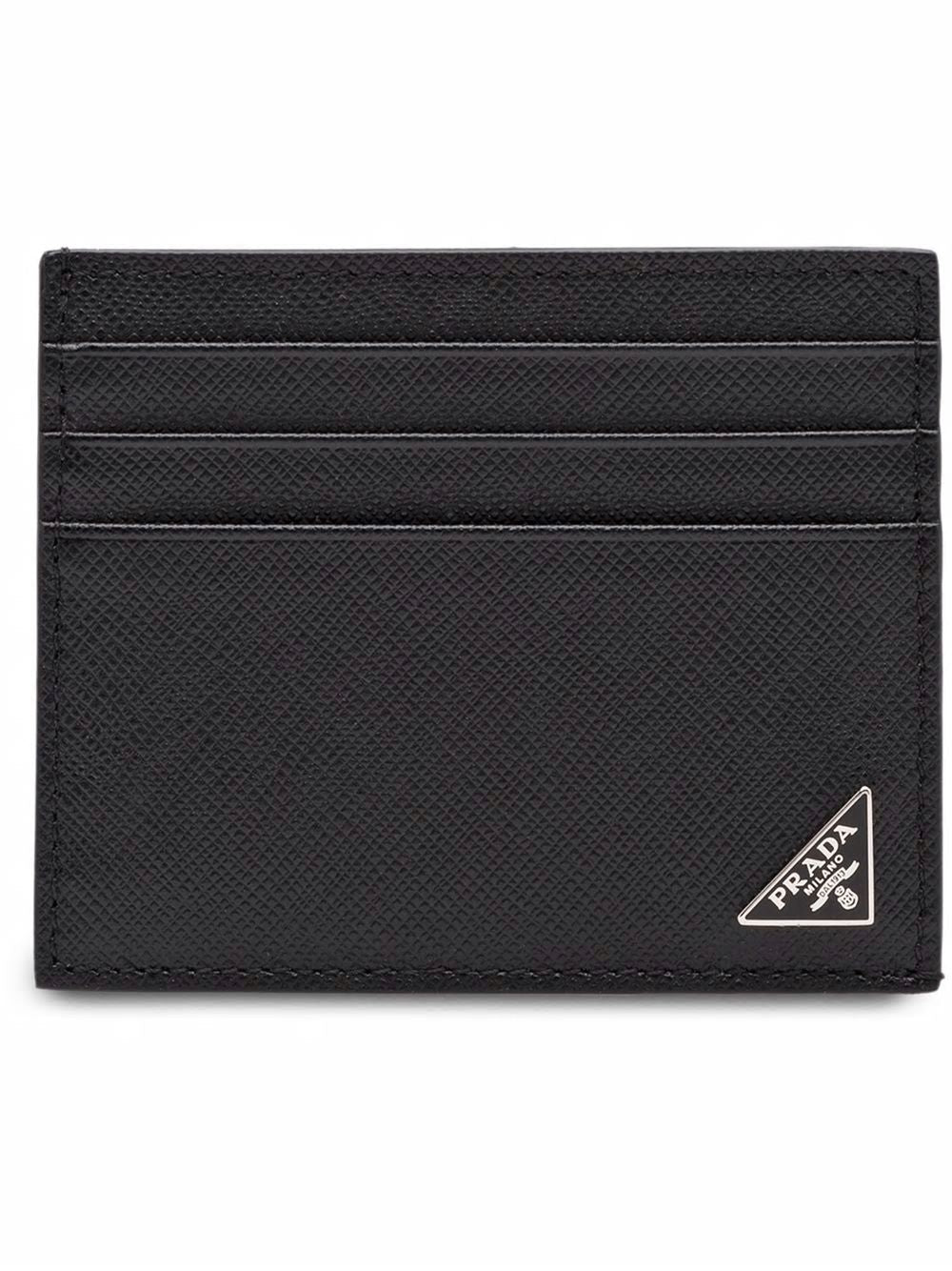 PRADA Mini Saffiano Leather Credit Card Holder - Banlieue91 -