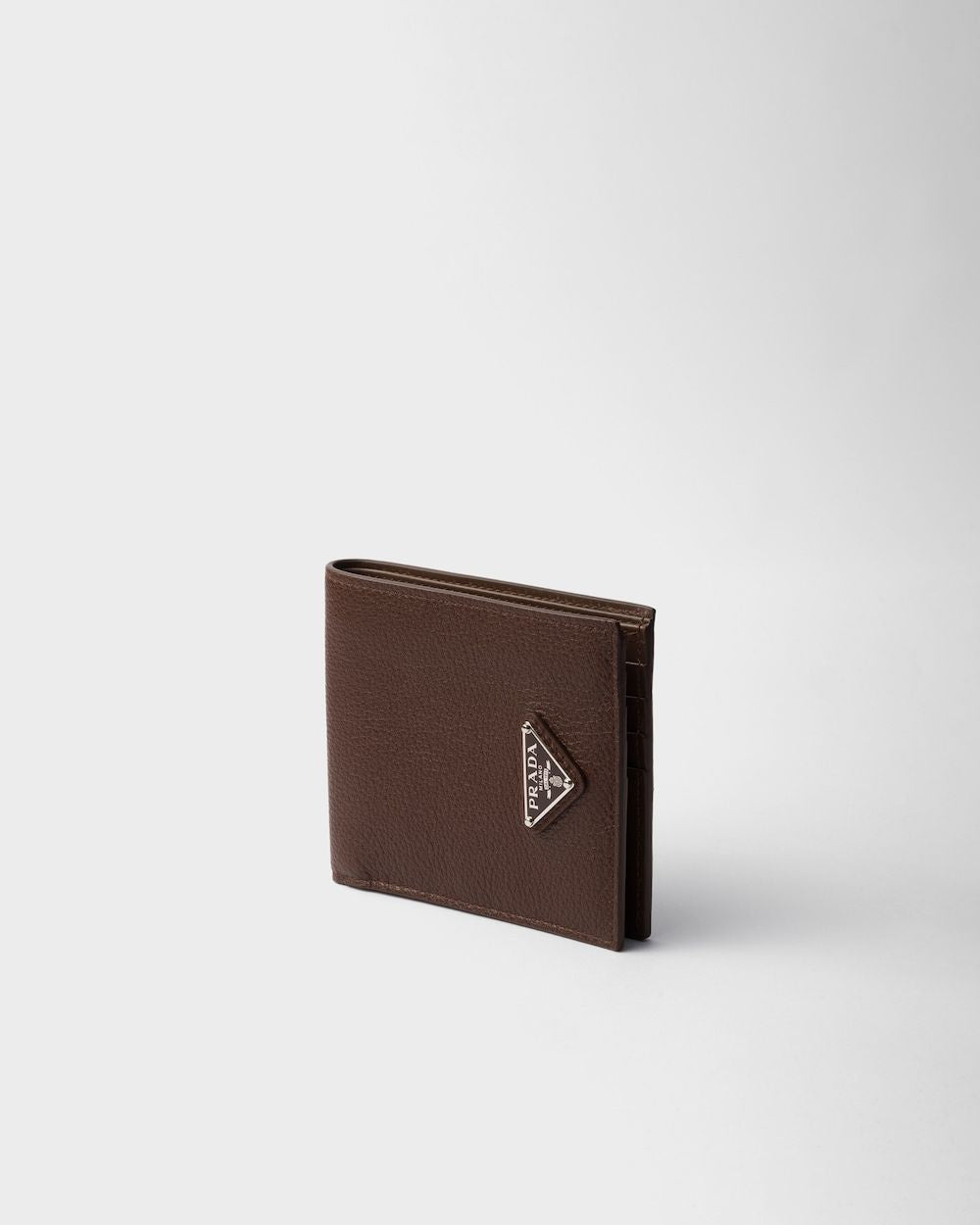 PRADA Grained Leather Bi-Fold Mini Wallet - W 11 X H 9.5 CM - Banlieue91 -