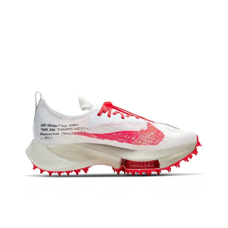 Nike Air Zoom Tempo Next% Flyknit Off White White Solar Red - Banlieue91 -