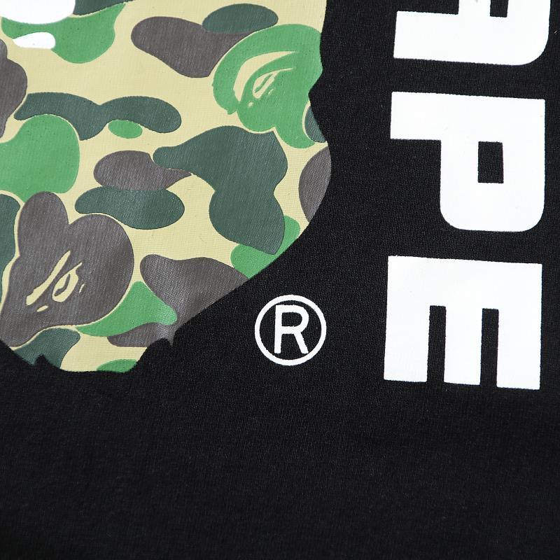 Bathing Ape Black T-Shirt without Collar - Banlieue91