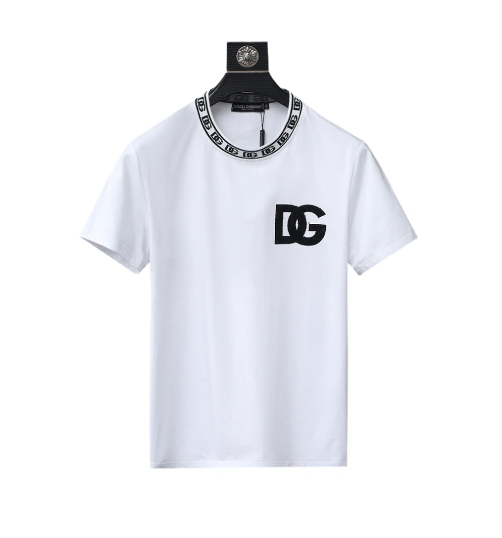 Dolce & Gabbana T-Shirt Without Collar 'White & Black' - Banlieue91