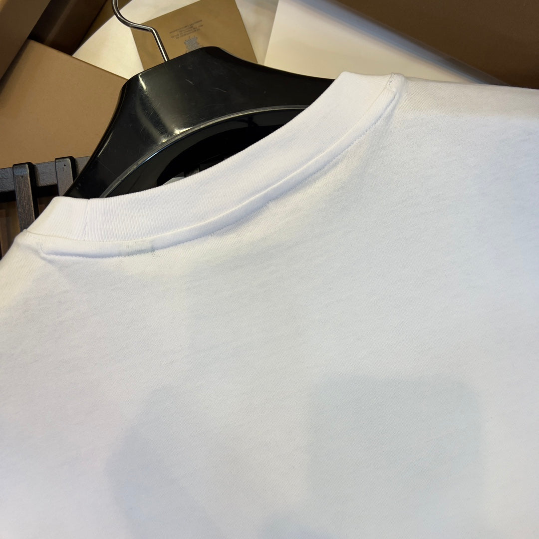 Burberry White T-Shirt Without Collar - Banlieue91