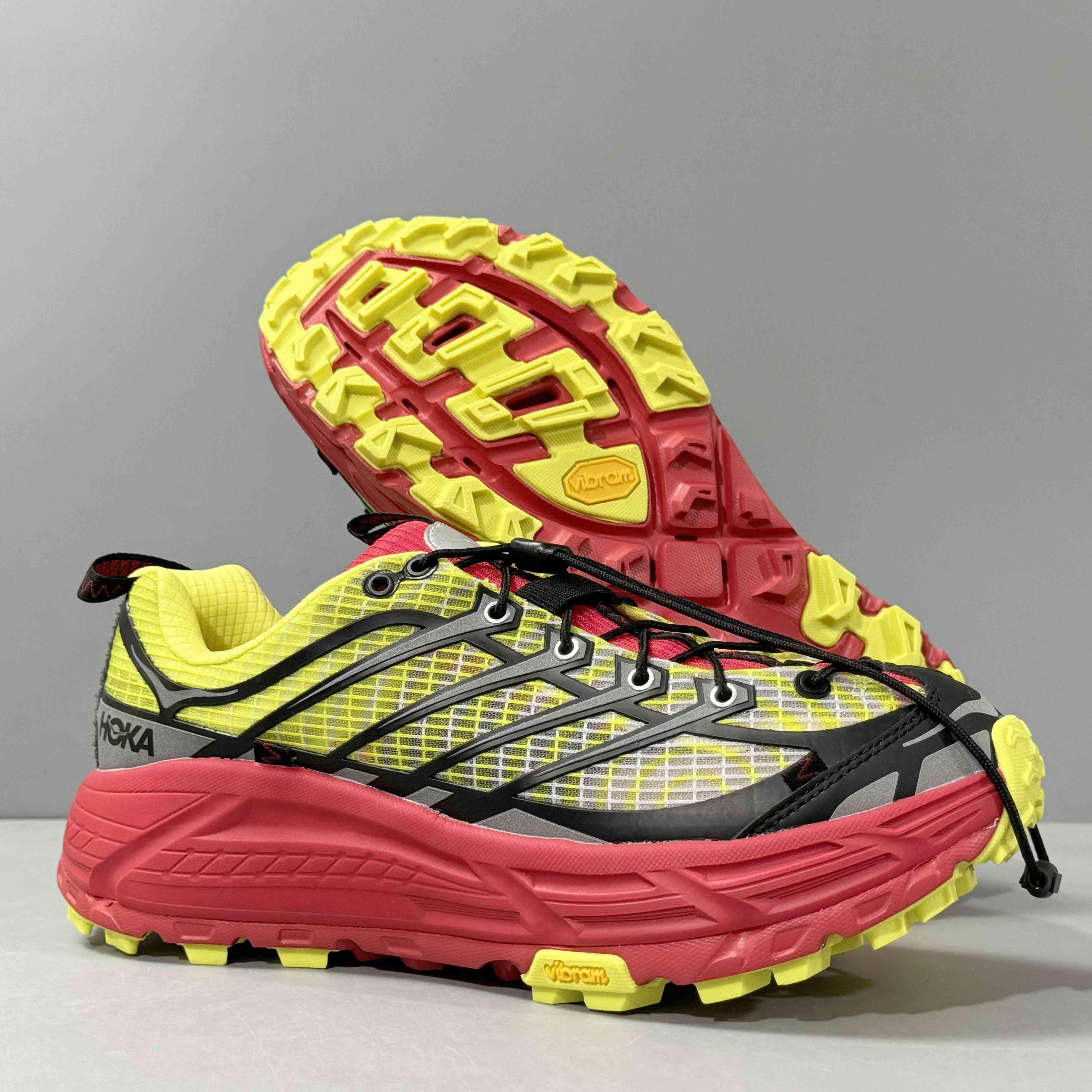 Nicole McLaughlin × Hoka Mafate Three 2 "Red/Neon Green - Banlieue91