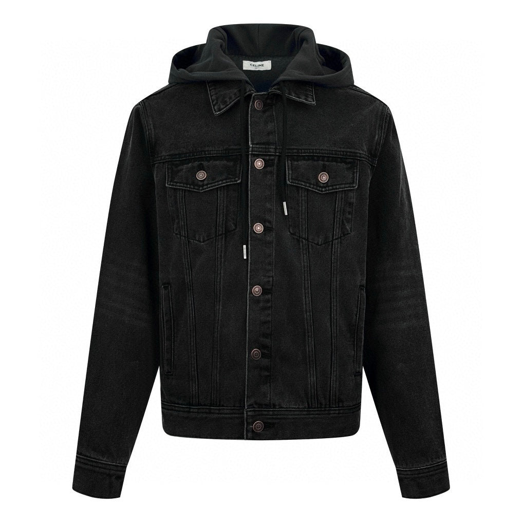 CELINE Washed Grey Denim Jacket – Casual Single-Breasted - Banlieue91 -