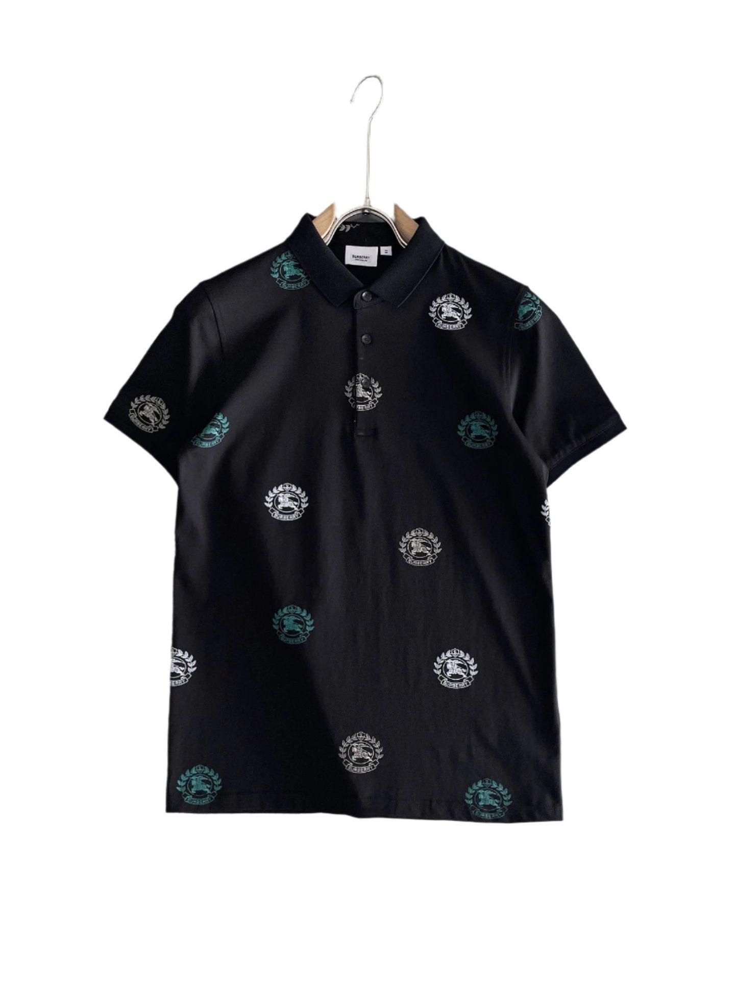 Burberry Black T-Shirt With Collar