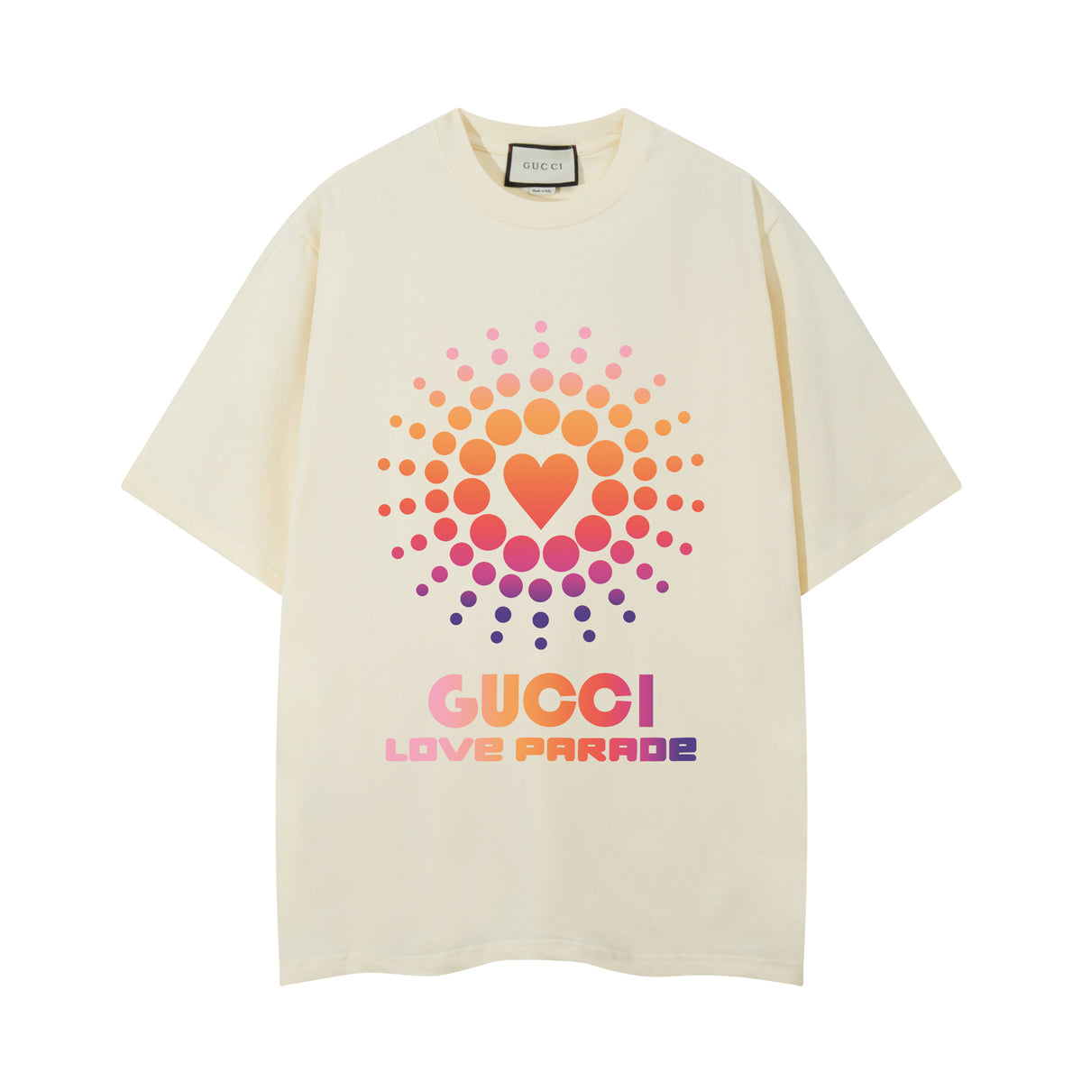 Gucci T-Shirt Without Collar ''Beige-Orange - Banlieue91