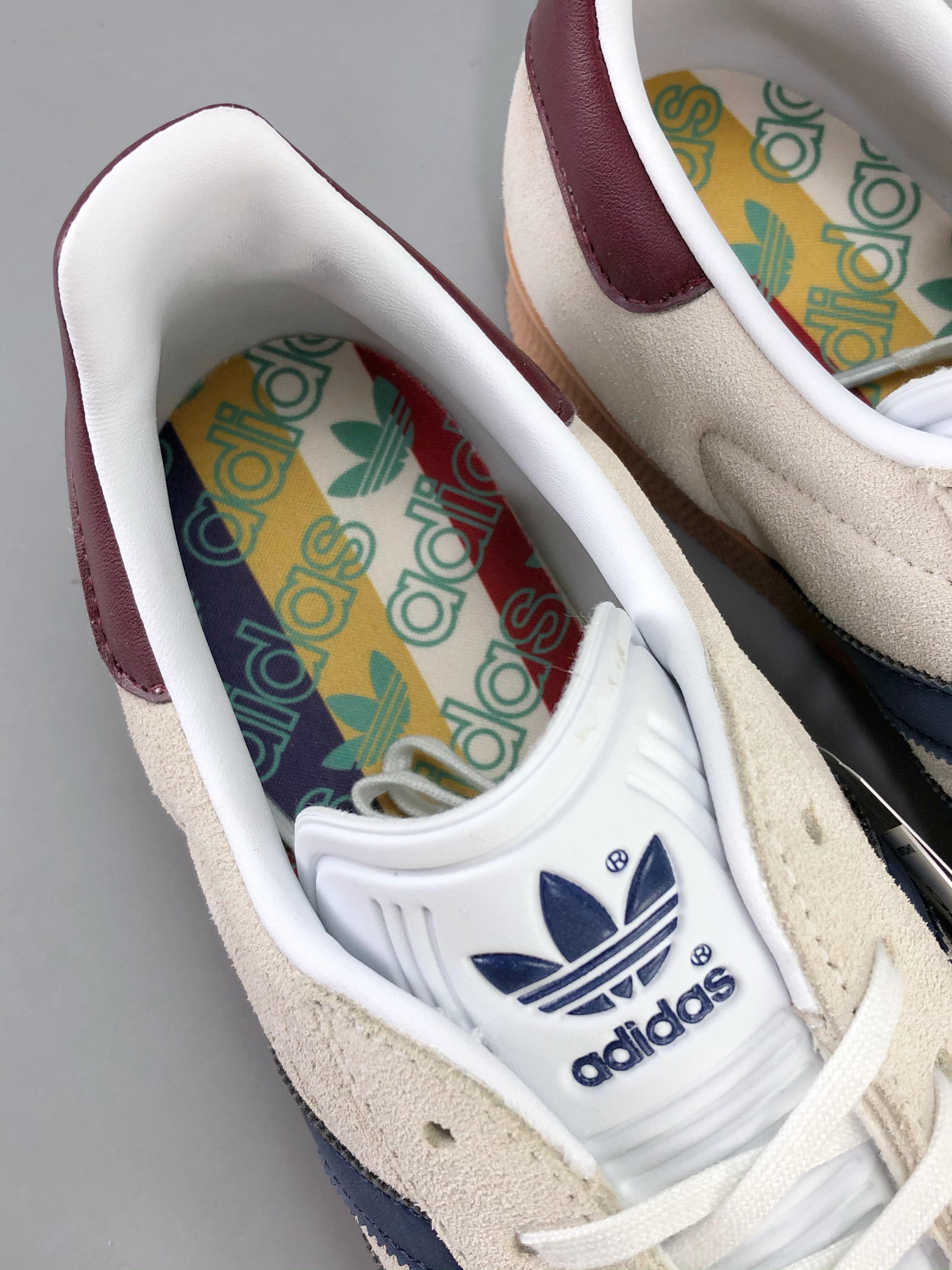 Adidas Originals Gazelle Indoor 'Beige Dark Blue Collegiate Burgundy' - Banlieue91