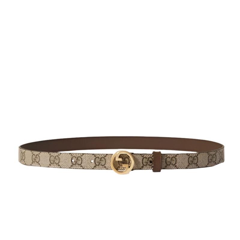 GUCCI Embellished coated-canvas and leather belt - Banlieue91