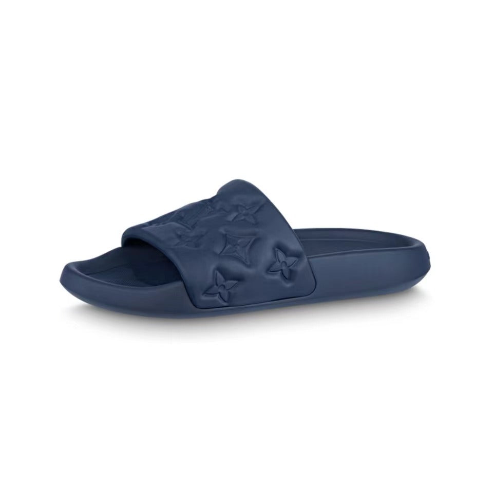 LOUIS VUITTON Waterfront Slide Slippers Men's Navy