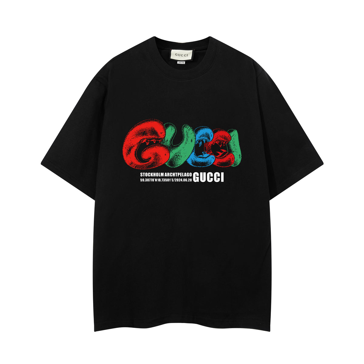 Gucci T-Shirt Without Collar 'Black' - Banlieue91