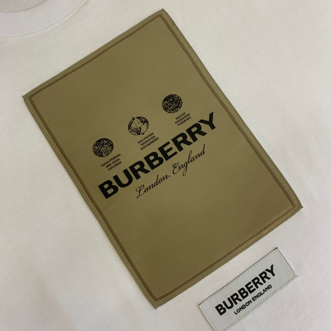 Burberry White T-Shirt Without Collar - Banlieue91