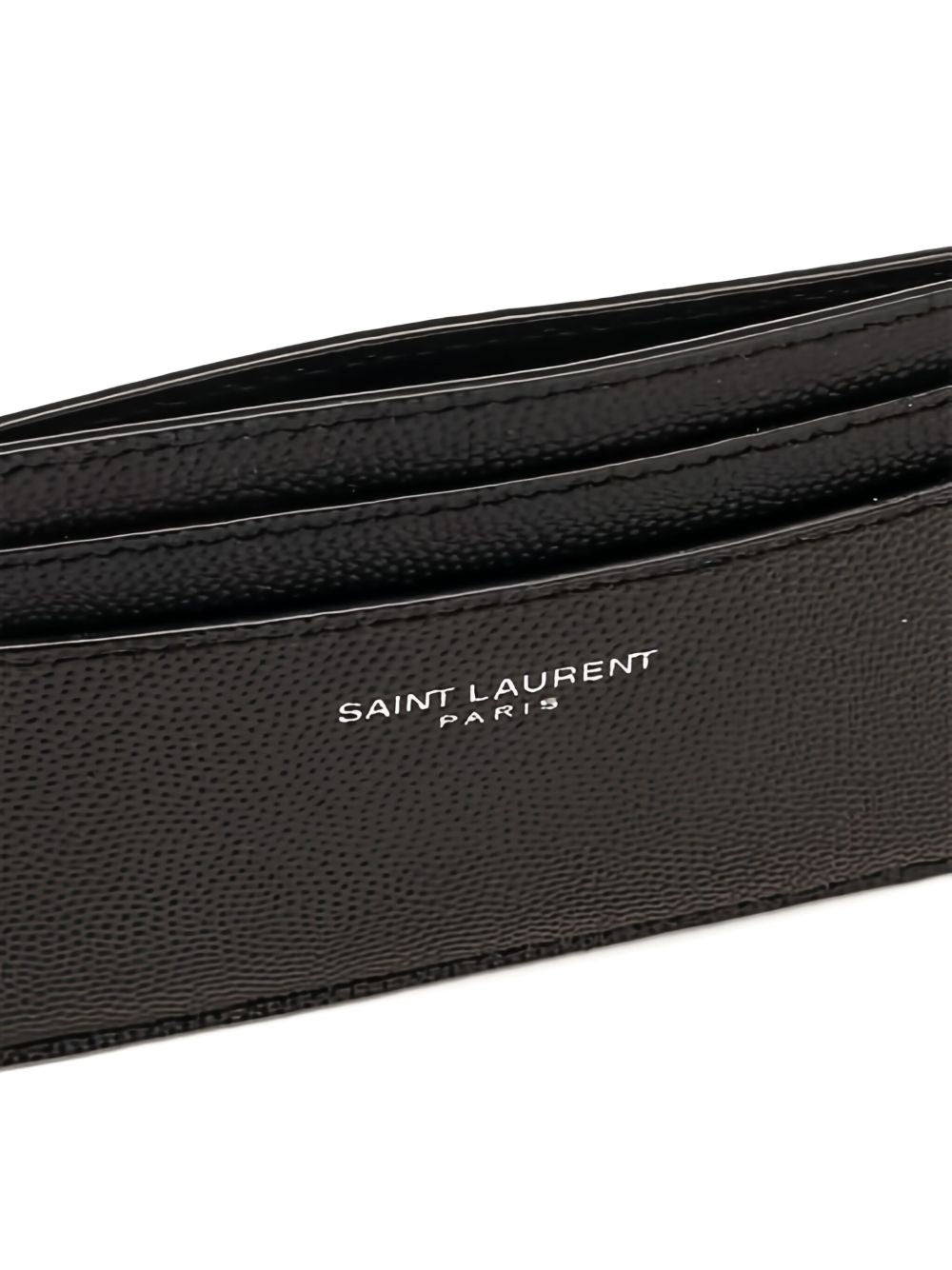 SAINT LAURENT Leather Card Holder with Three Slots - Banlieue91 -