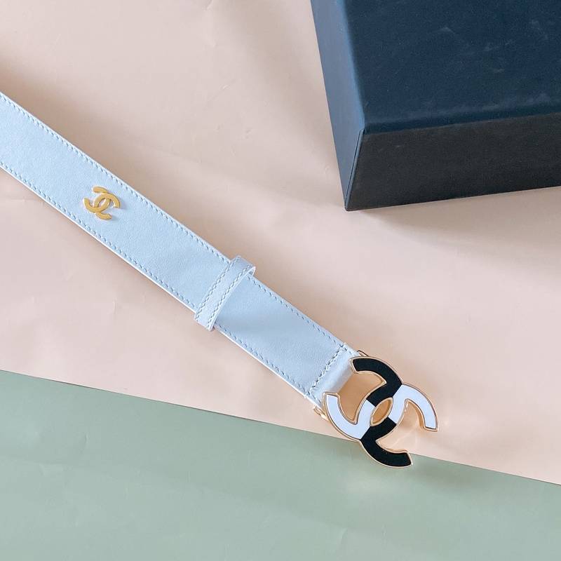 Chanel Women Logo Banding Belt 'White' - Banlieue91