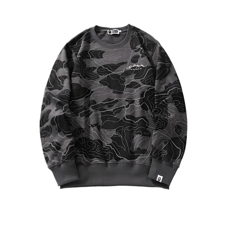 BATHING APE MEN SWEATSHIRT LAYERED CAMO CREWNECK MENS - Banlieue91