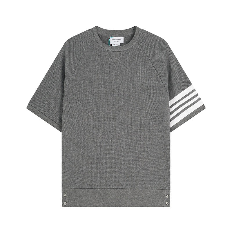 Thom Browne T-Shirt Without Collar 'Grey' - Banlieue91