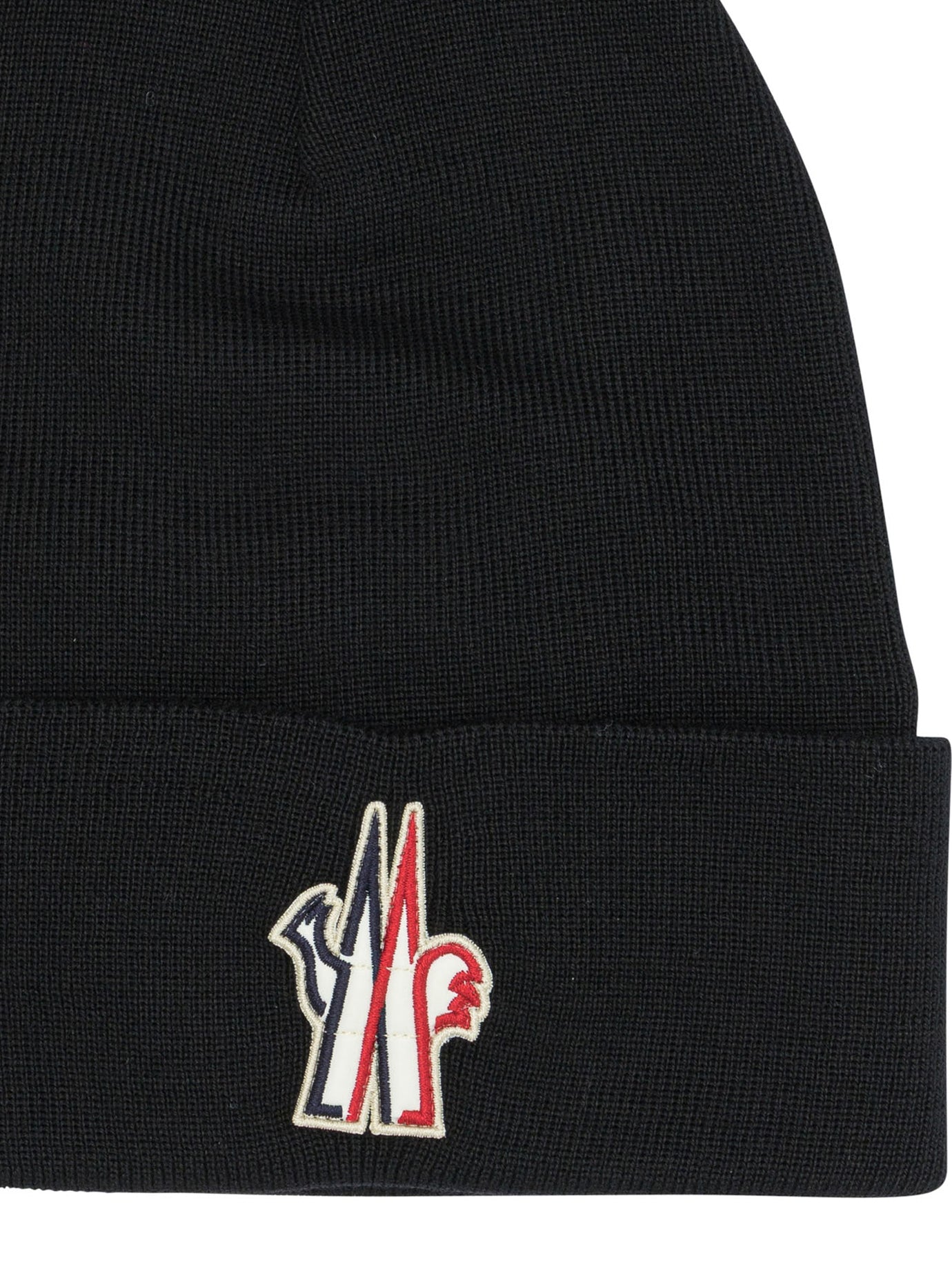 MONCLER GRENOBLE Classic Logo Wool Beanie for Men - Banlieue91 -