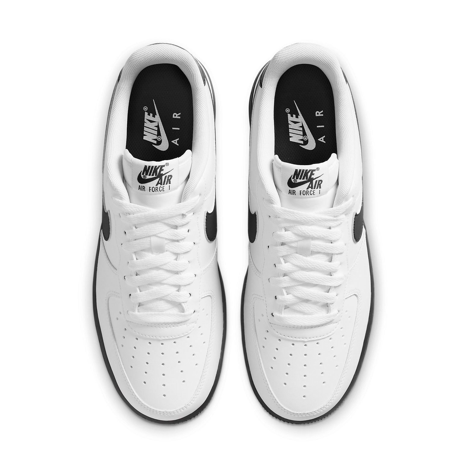 Nike Air Force 1 Low 'White Black Sole' showcasing the iconic design with a white upper and black details.