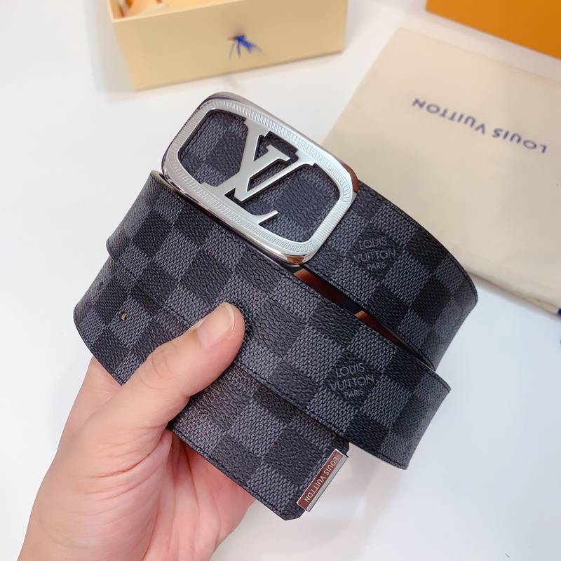 Louis Vuitton Belt 'Black/Grey' - Banlieue91