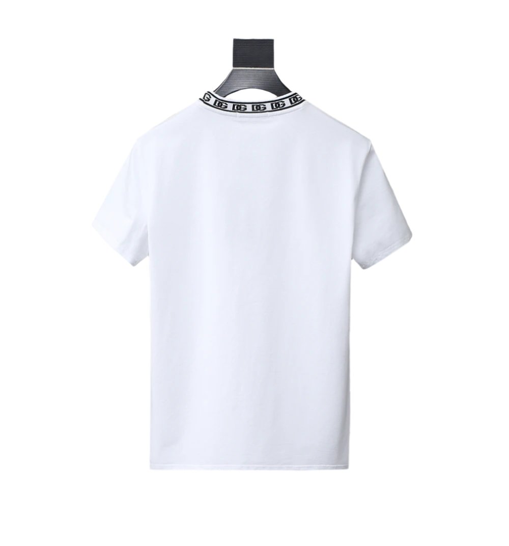 Dolce & Gabbana T-Shirt Without Collar 'White & Black' - Banlieue91