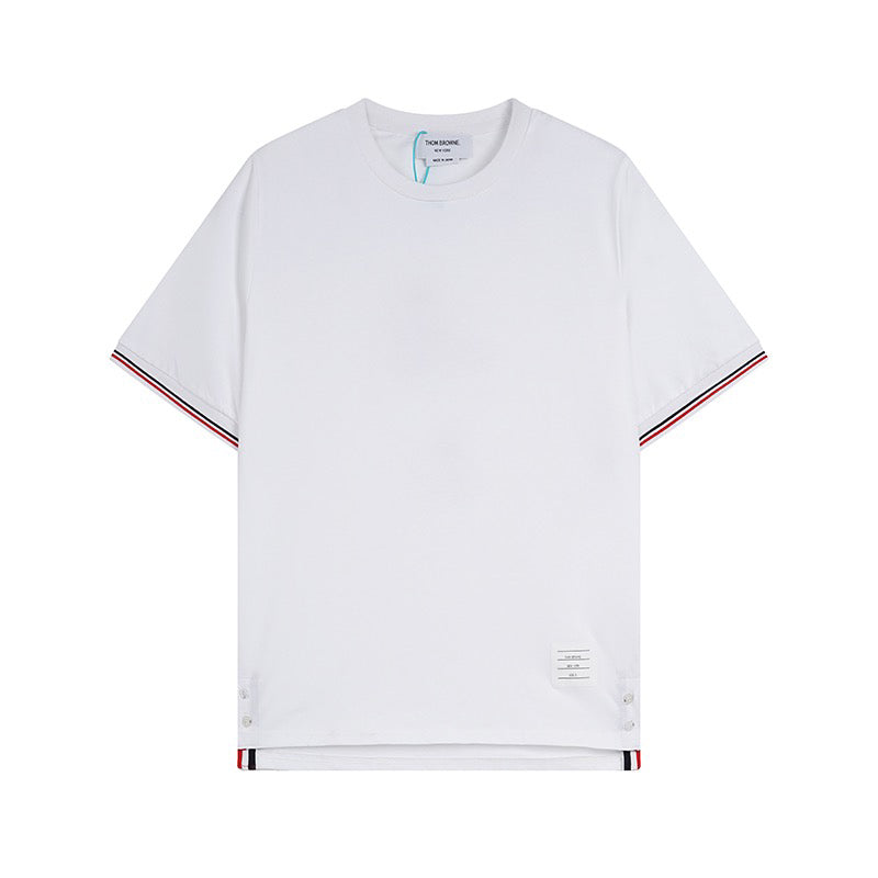 Thom Browne T-Shirt Without Collar 'White' - Banlieue91