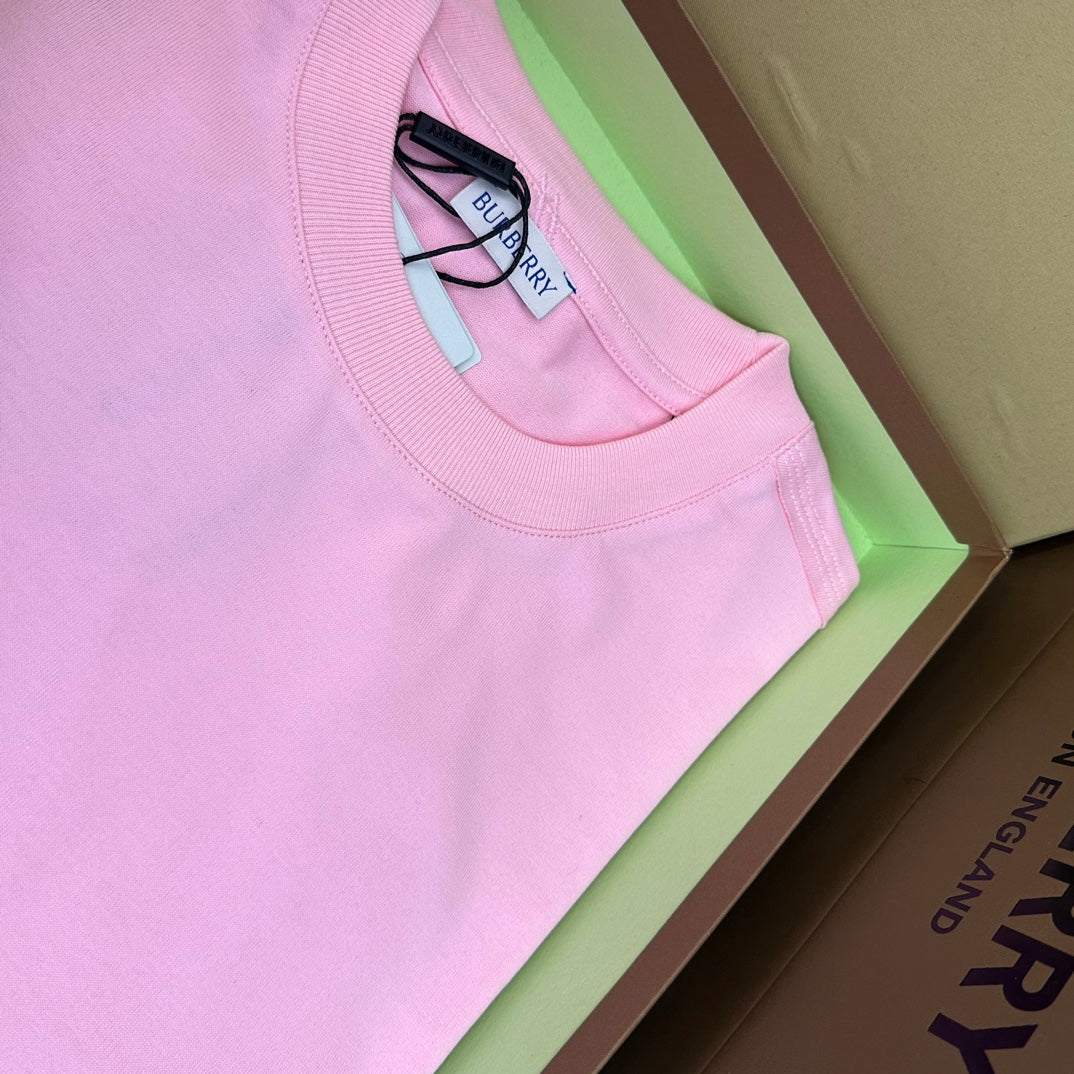 Burberry Pink T-Shirt Without Collar - Banlieue91