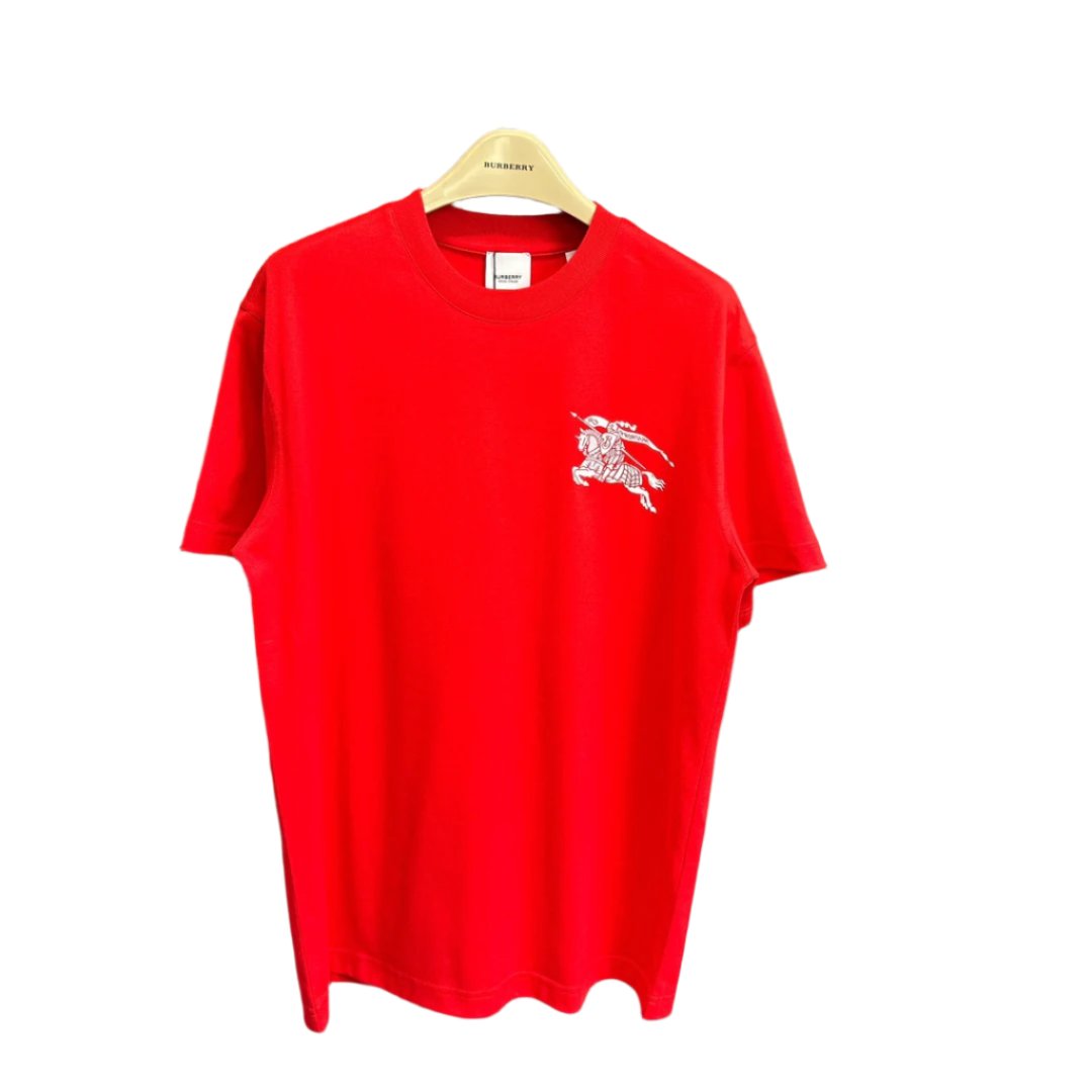 Burberry Red T-Shirt Without Collar - Banlieue91