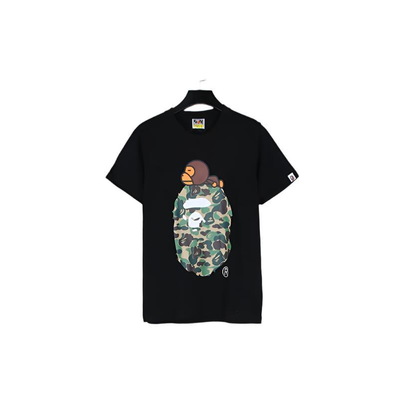 Bathing Ape Black T-Shirt without Collar - Banlieue91