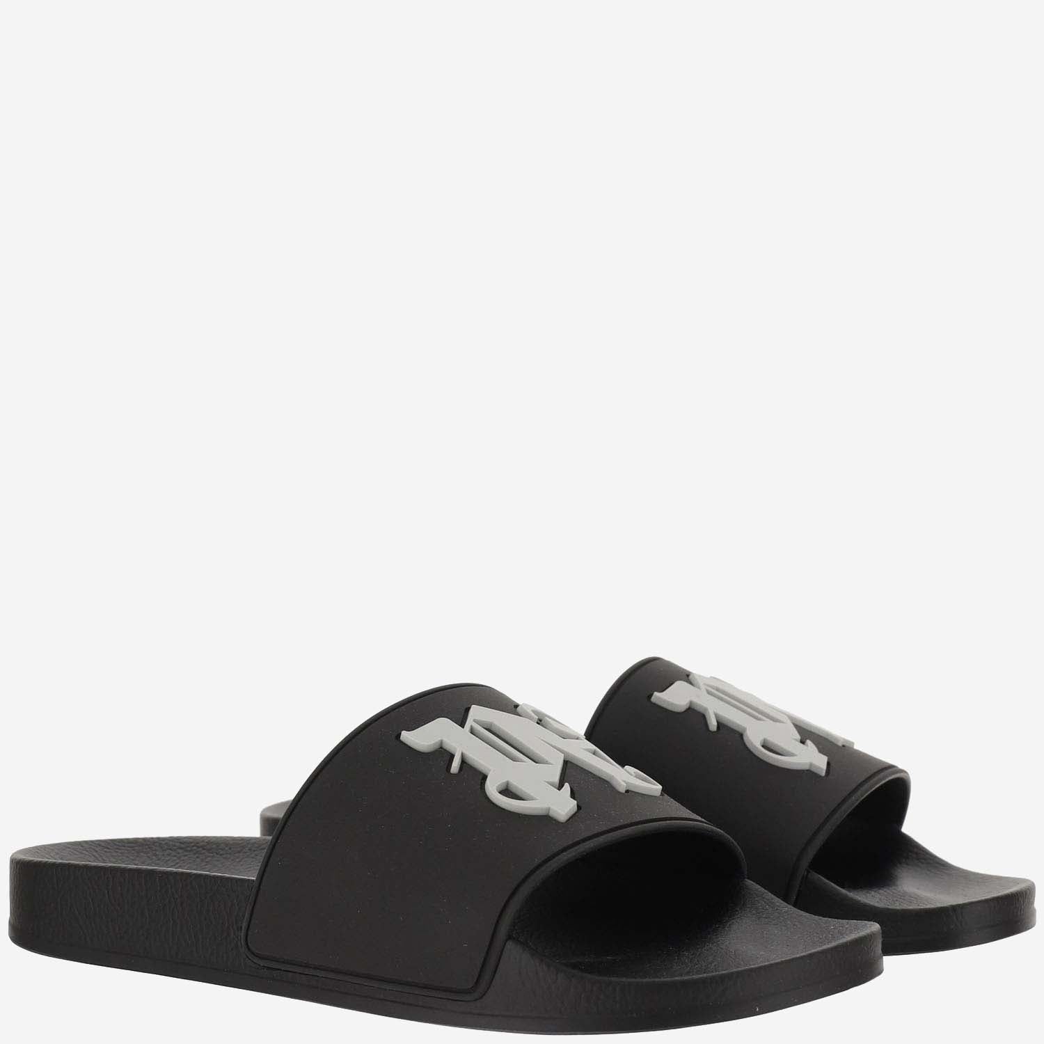 Palm Angels Rubber Sliders With Logo - Banlieue91 -