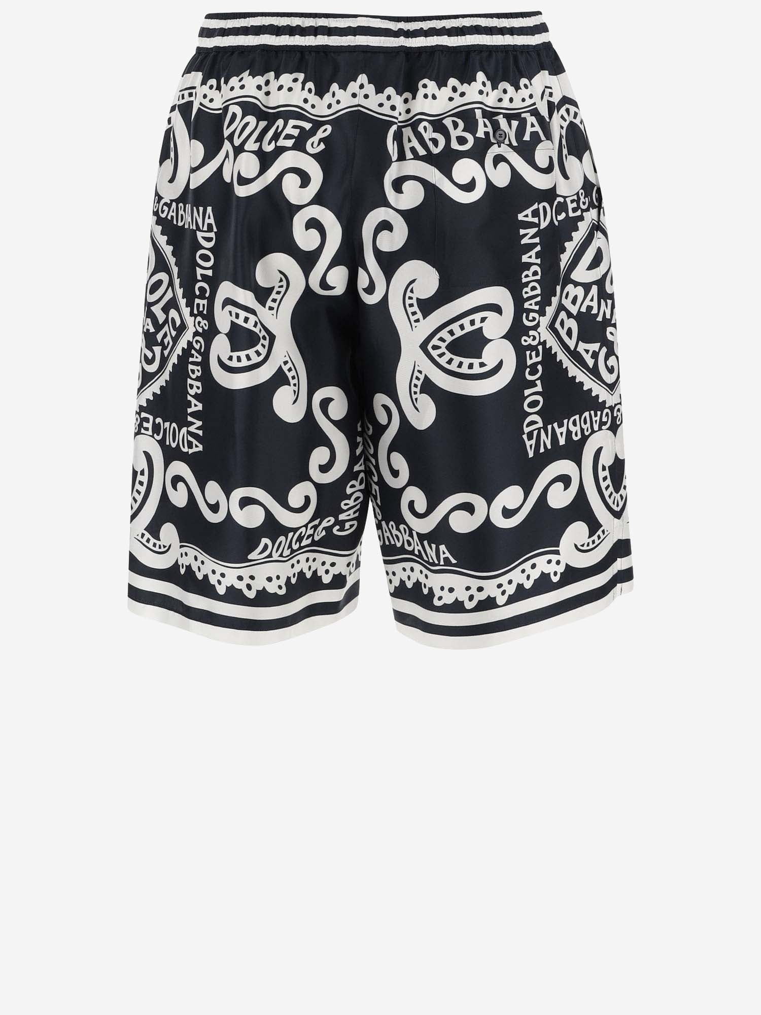 Dolce & Gabbana Printed Silk Bermuda Shorts - Banlieue91 -