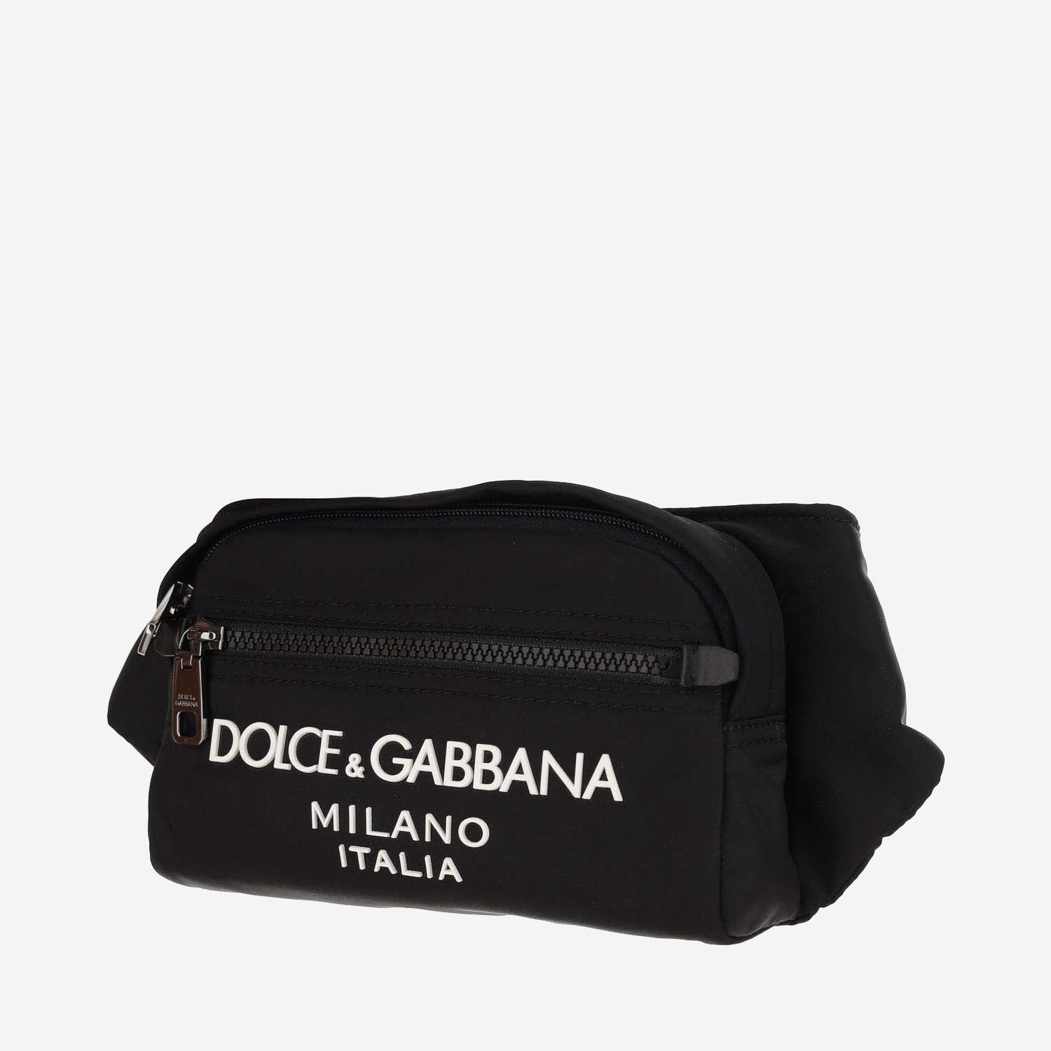 Dolce & Gabbana Small Nylon Pouch With Rubberized Logo - Banlieue91 -