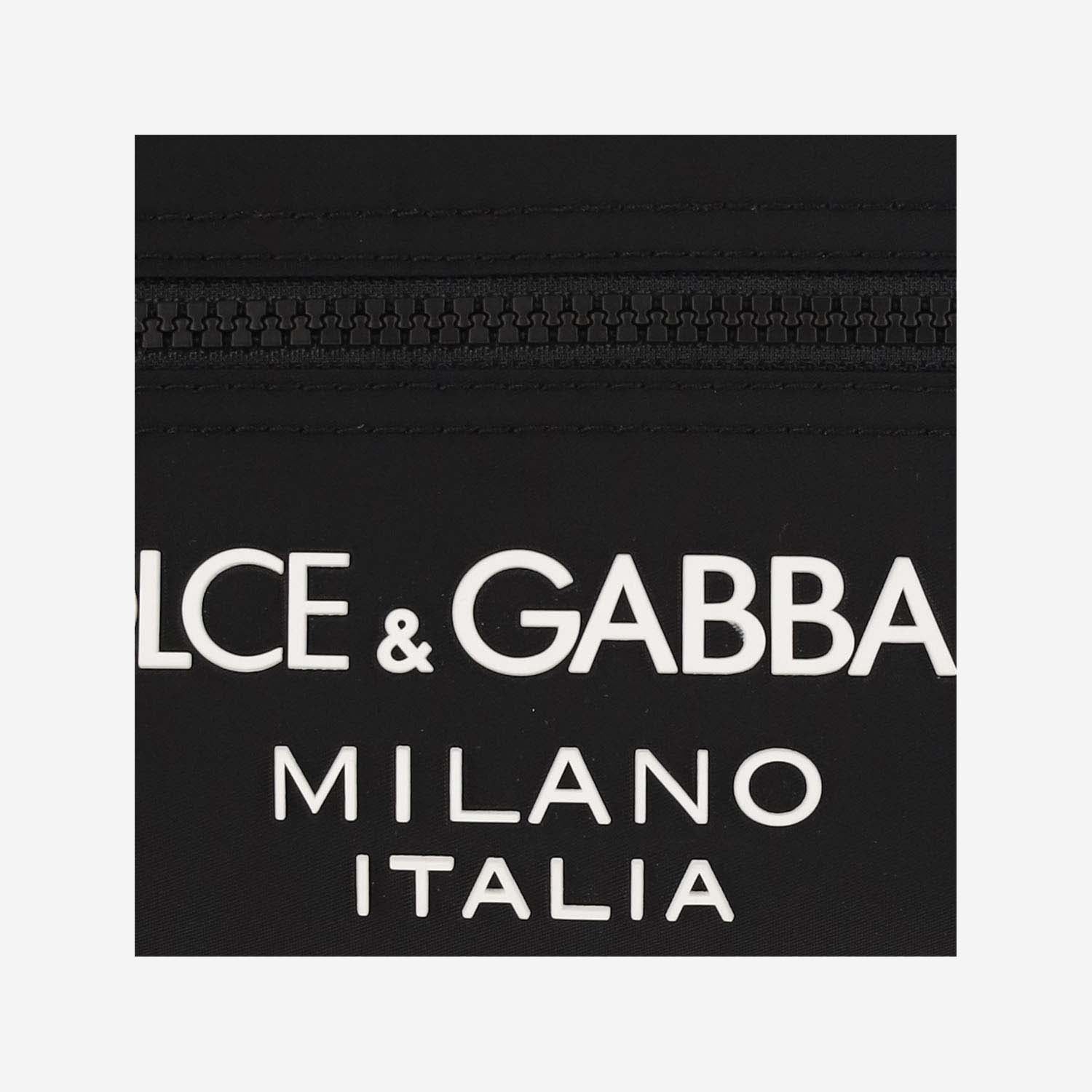 Dolce & Gabbana Small Nylon Pouch With Rubberized Logo - Banlieue91 -