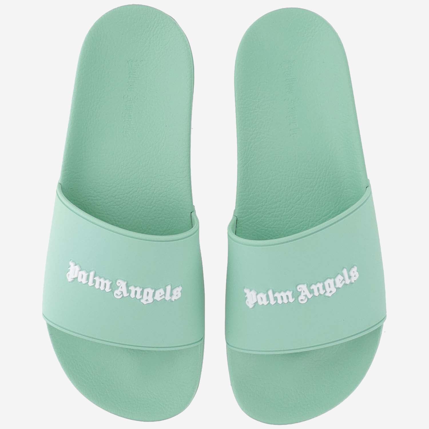 Palm Angels Rubber Sliders With Logo - Banlieue91 -