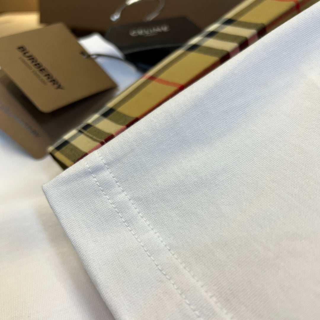 Burberry T-Shirt Without Collar 'White & Beige' - Banlieue91