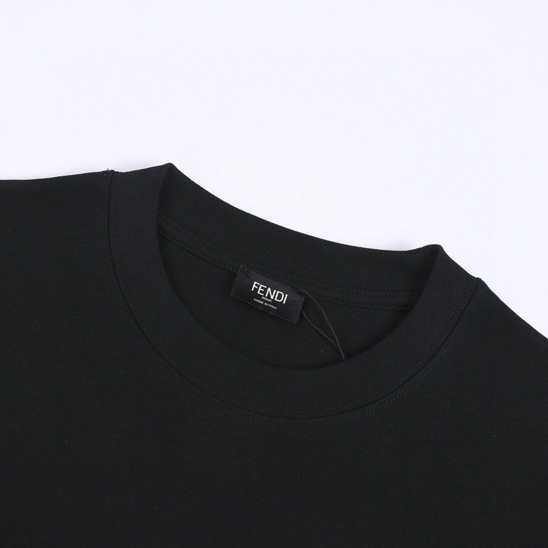 Fendi T-Shirt without Collar 'Black-Orange' - Banlieue91