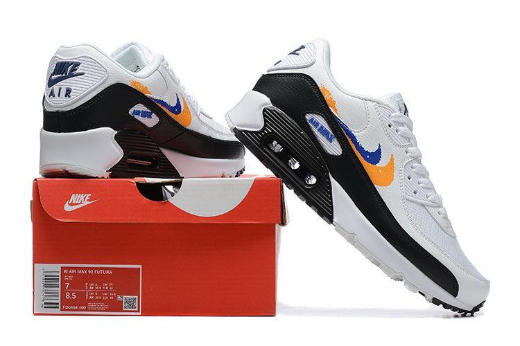 Nike Air Max 90 'Double Swoosh White Black Gold Royal' - Banlieue91