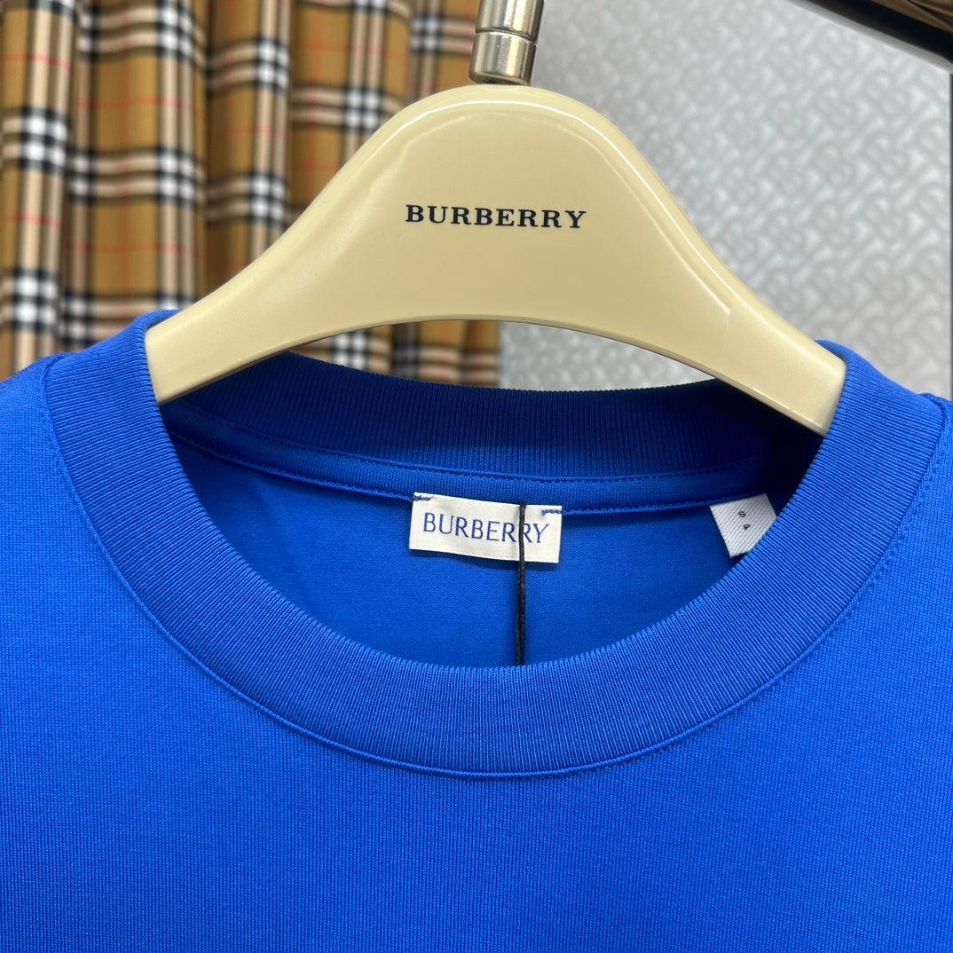 Burberry Blue T-Shirt Without Collar - Banlieue91