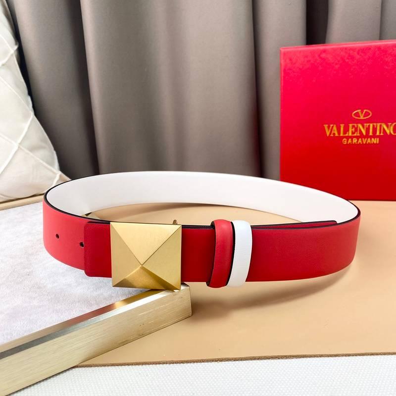 Valentino Garavani One Stud Belt 'Red/White' - Banlieue91