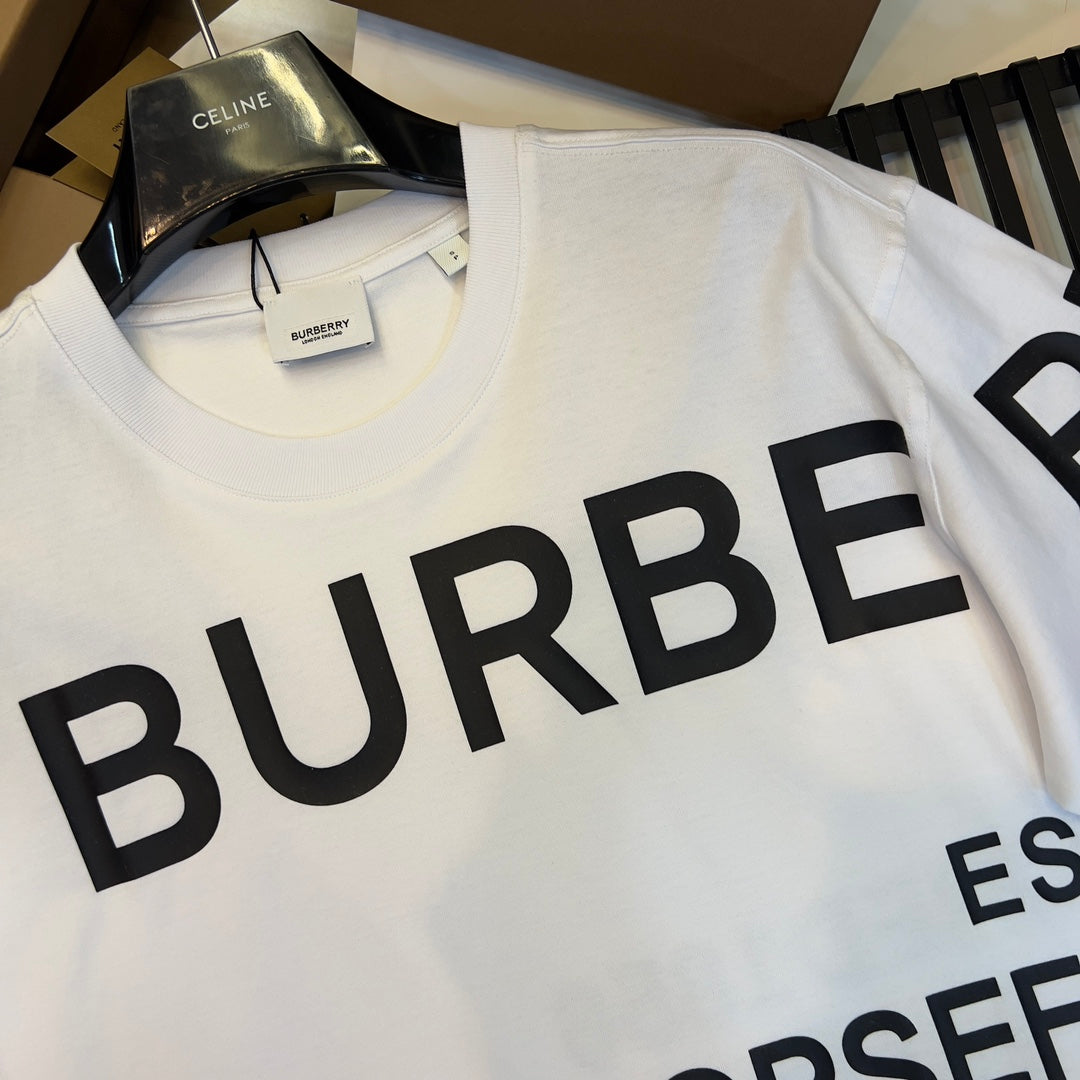 Burberry White T-Shirt Without Collar - Banlieue91