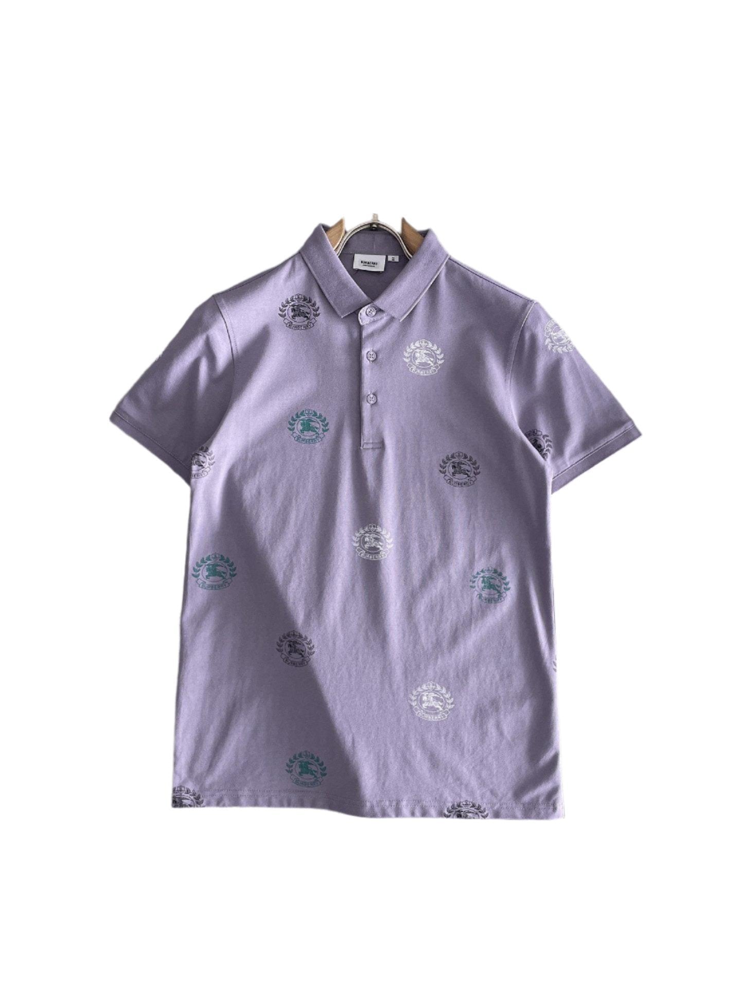 Burberry Light Purple T-Shirt With Collar - Banlieue91