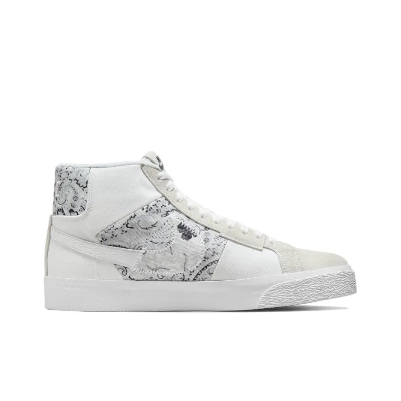 Nike Sb Zoom Blazer Mid Premium Floral White Grey