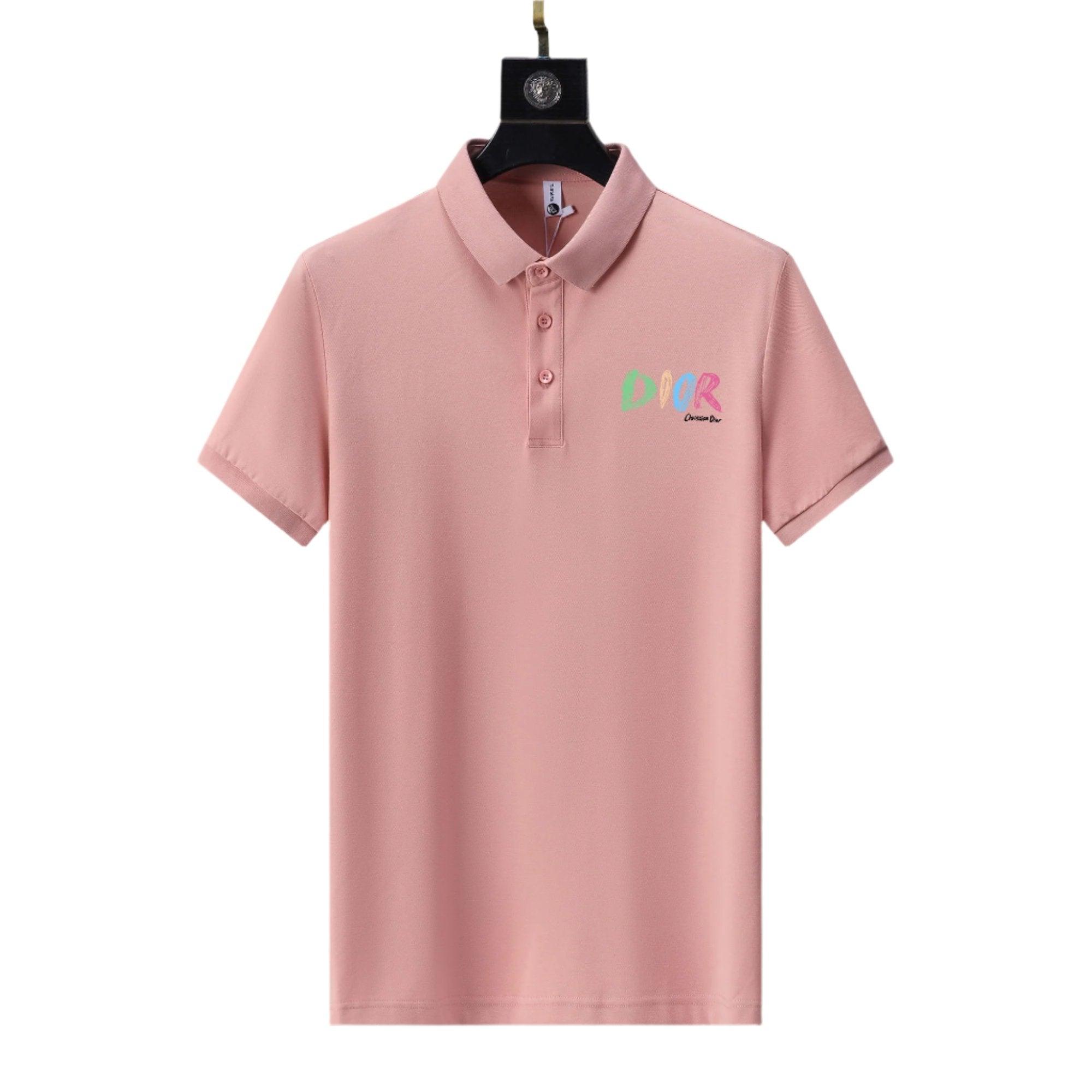 Dior Pink T-Shirt With Collar - Banlieue91