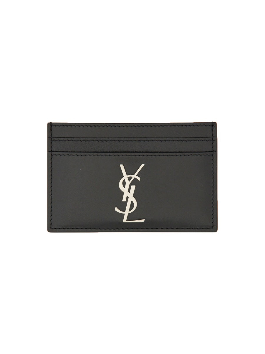 SAINT LAURENT Mini Leather Card Holder - Banlieue91 -