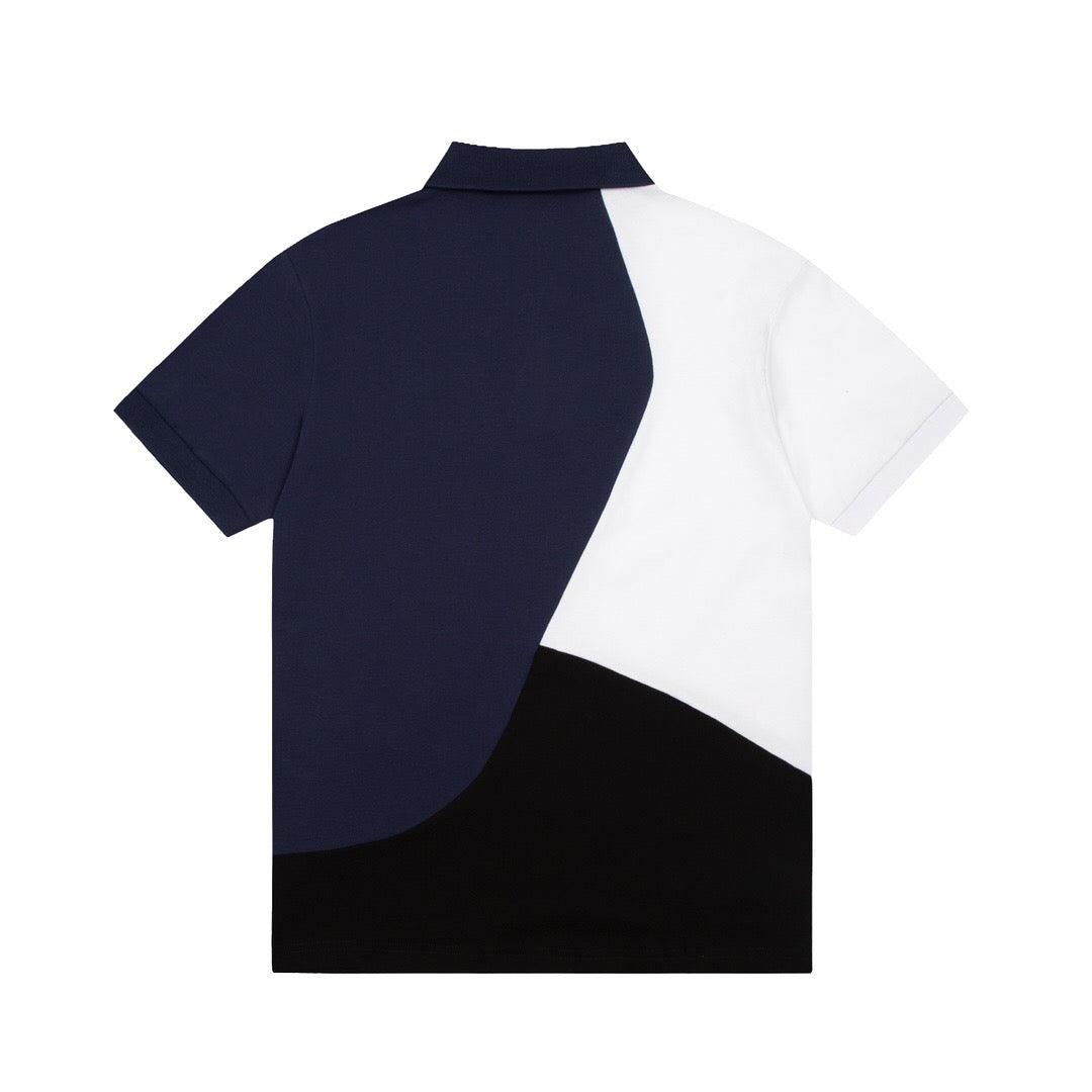 Lacoste T-Shirt with Collar 'White-Black-Blue' - Banlieue91