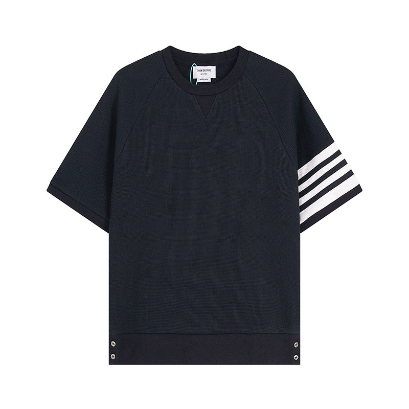 Thom Browne T-Shirt Without Collar 'Blue' - Banlieue91