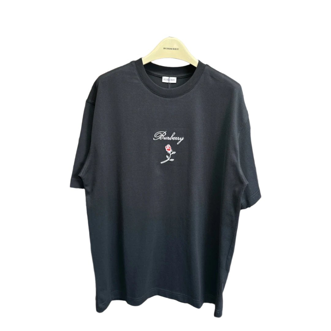 Burberry T-Shirt With Rose Without Collar 'Black' - Banlieue91