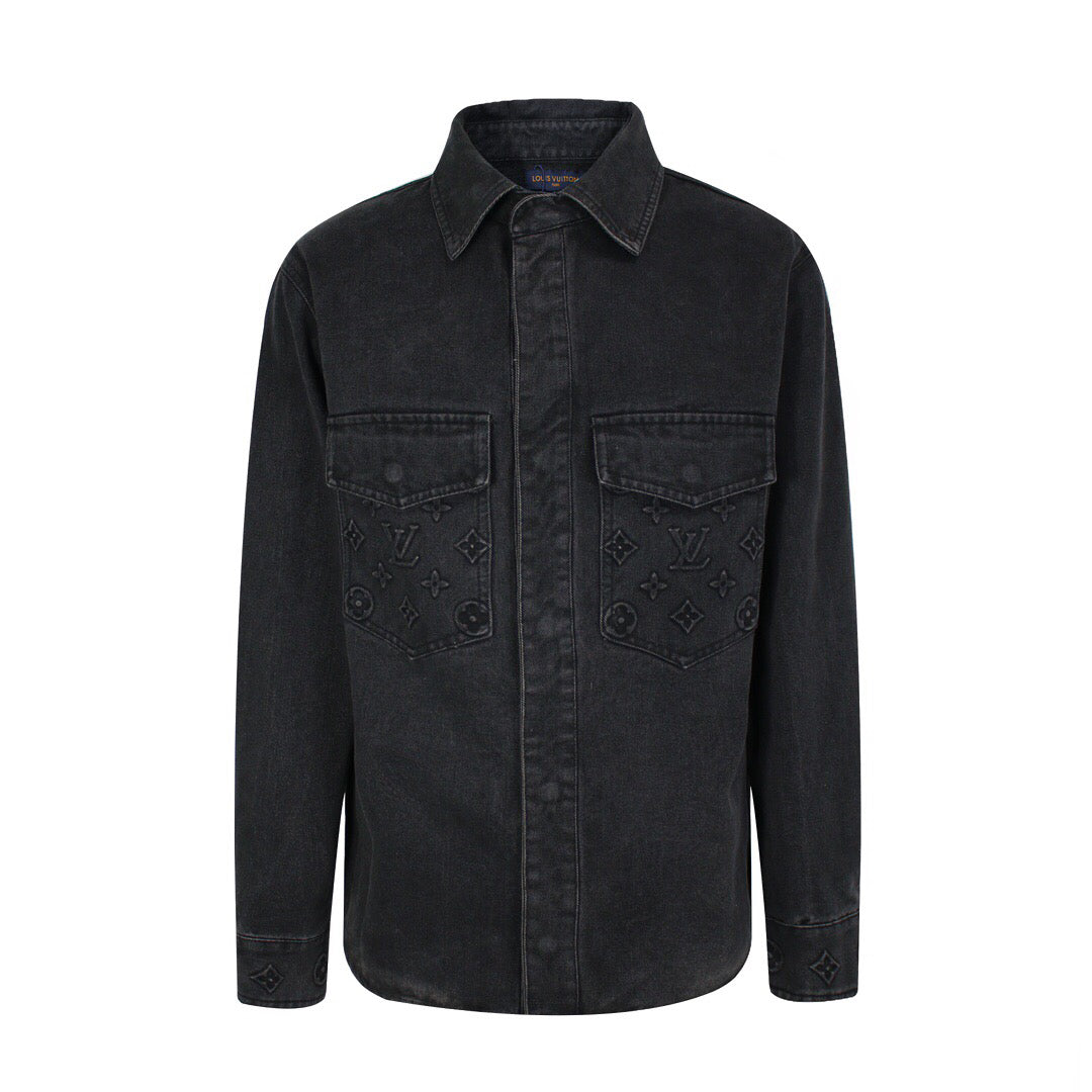 Louis Vuitton Denim Overshirt Black - Banlieue91