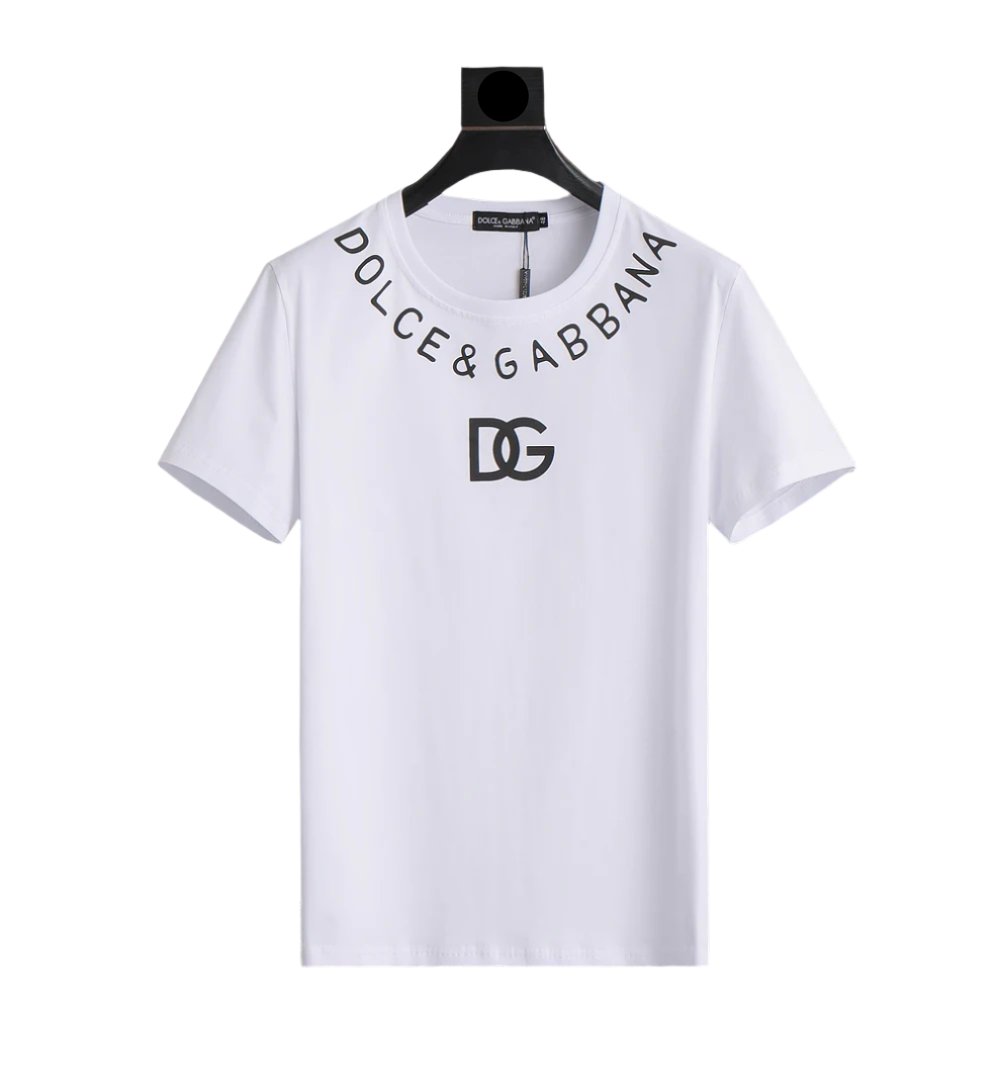 Dolce & Gabbana T-Shirt Without Collar 'White & Black' - Banlieue91