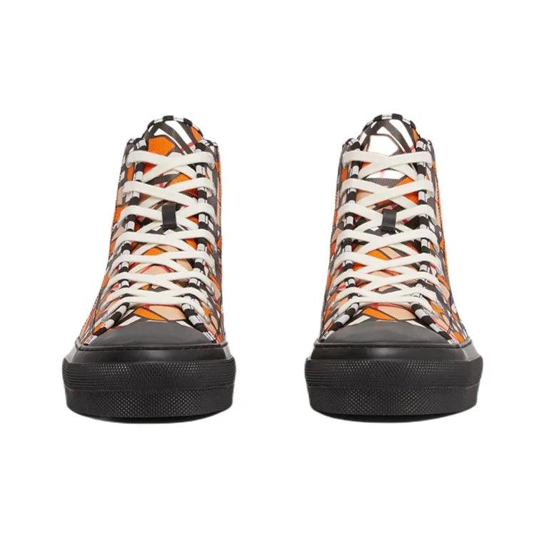 Burberry High Top Stylish Skateboarding Shoes 'Bright Orange' - Banlieue91 -